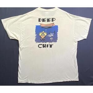 Vtg 90s Chit Rodriguez “Deep Chit” Mens T Shirt XXL Funny Humor Tee Scuba Diving